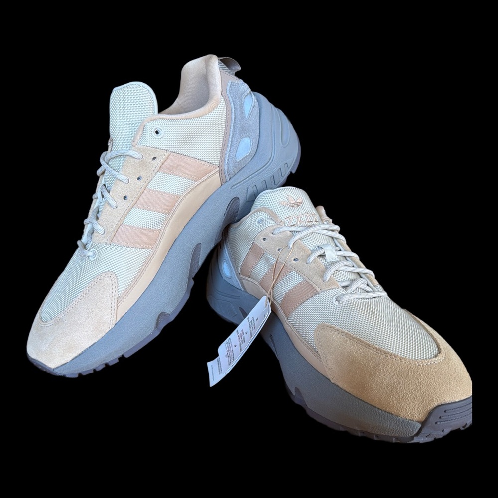 Adidas ZX22  Men's Cream Khaki Grey brown  Sneakers men’s size 11 NWT - Picture 5 of 13